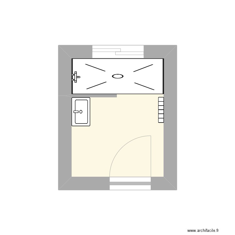 POZE après aménagement. Plan de 1 pièce et 4 m2