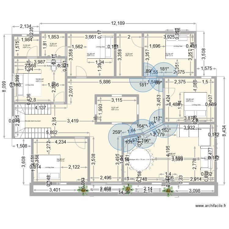 future archetecture1. Plan de 11 pièces et 167 m2