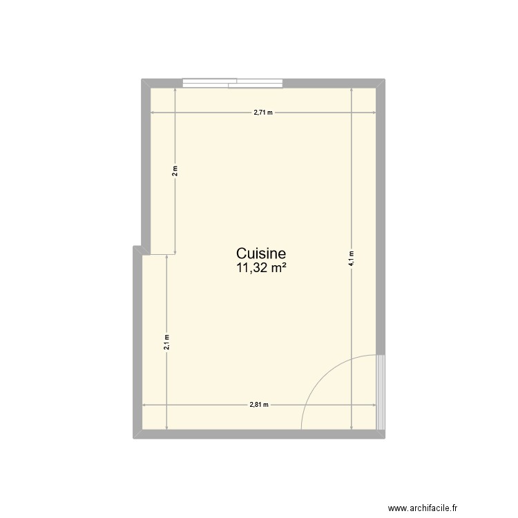 maison bled. Plan de 1 pièce et 11 m2