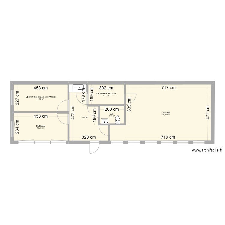 VERRIERE - HUE BOX-v1. Plan de 6 pièces et 76 m2