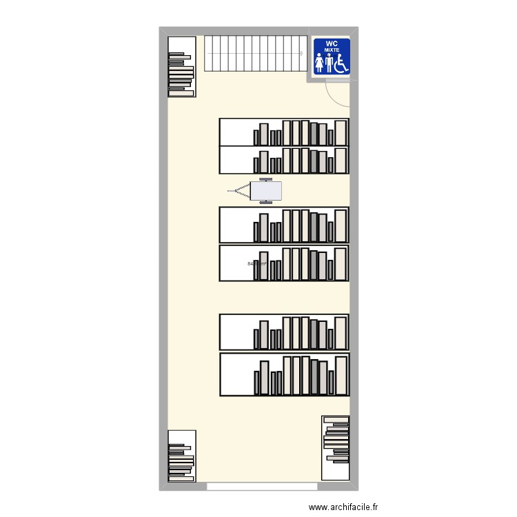 Warehouse proposal_Al Quoz 4_V3. Plan de 2 pièces et 86 m2