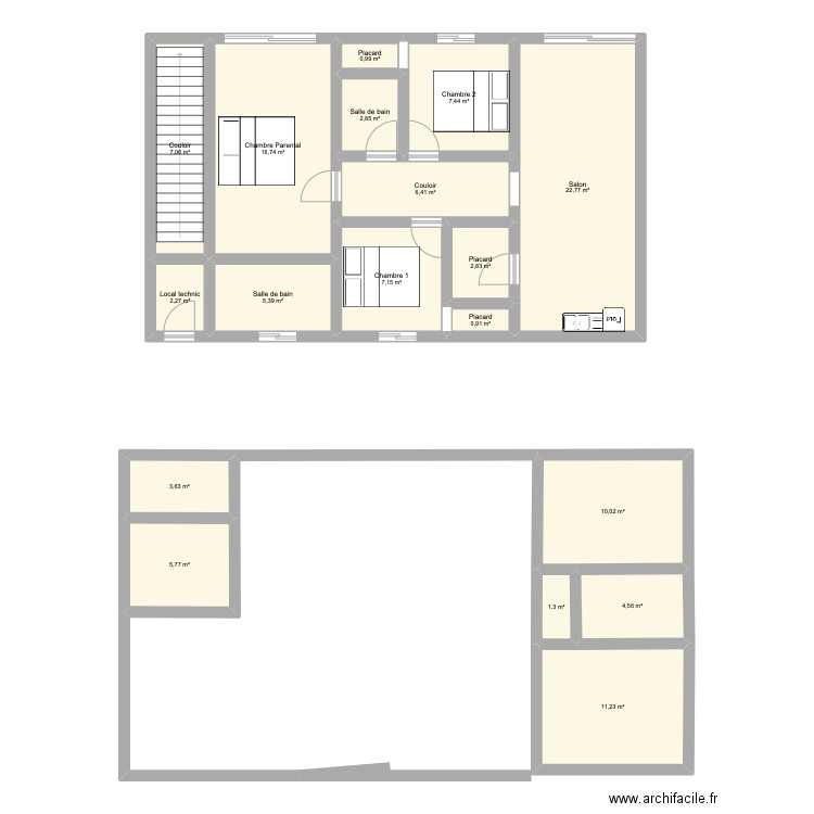 Plan RDC Kepswa 2. Plan de 18 pièces et 119 m2