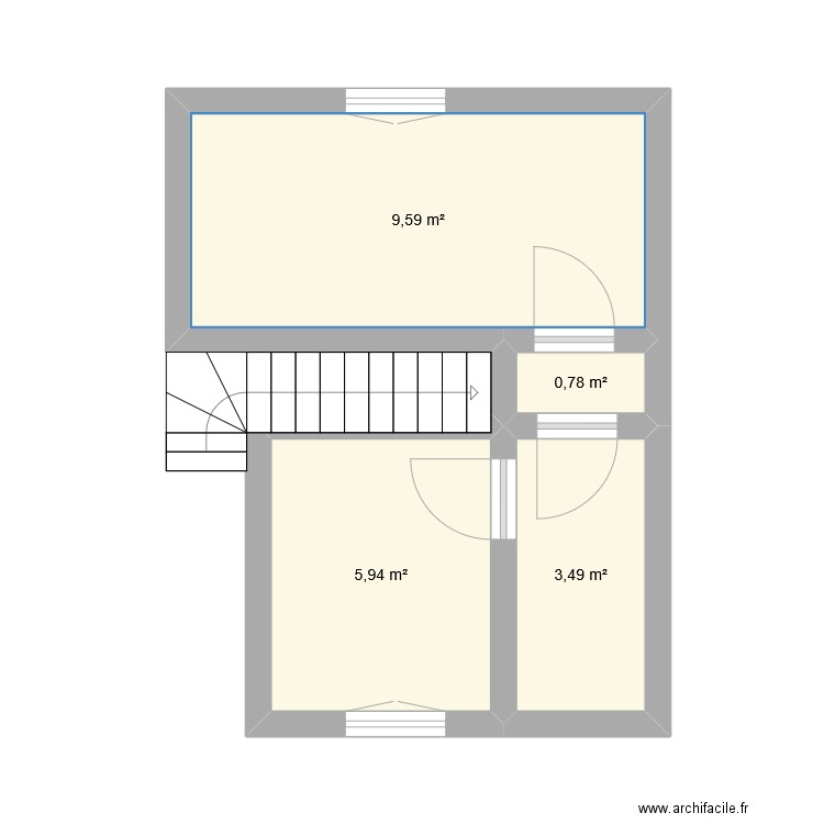 Col. Plan de 4 pièces et 20 m2