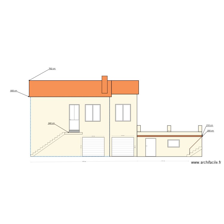 facade. Plan de 0 pièce et 0 m2