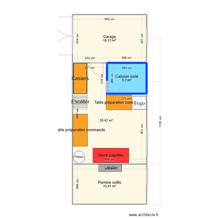 Hangar_Le Jardin de la Maison Rouge_Monnaie_V2. Plan de 4 pièces et 63 m2