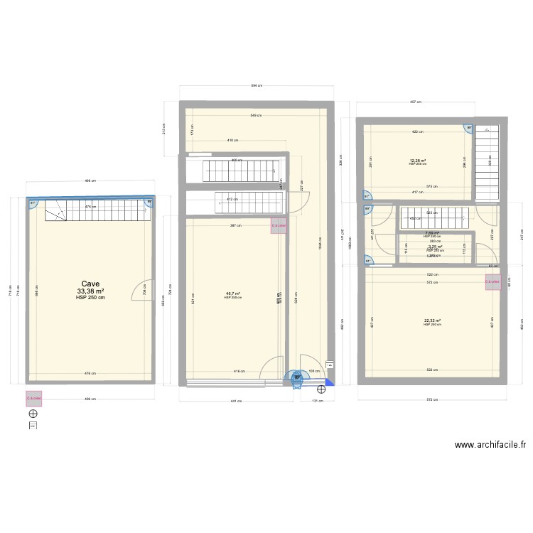 26rdf. Plan de 6 pièces et 130 m2