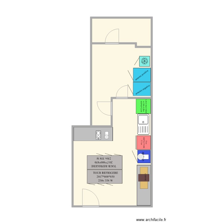 creation schuller2. Plan de 3 pièces et 40 m2