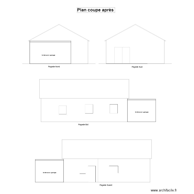 PLAN DE FACADE - LE MICHEL. Plan de 0 pièce et 0 m2