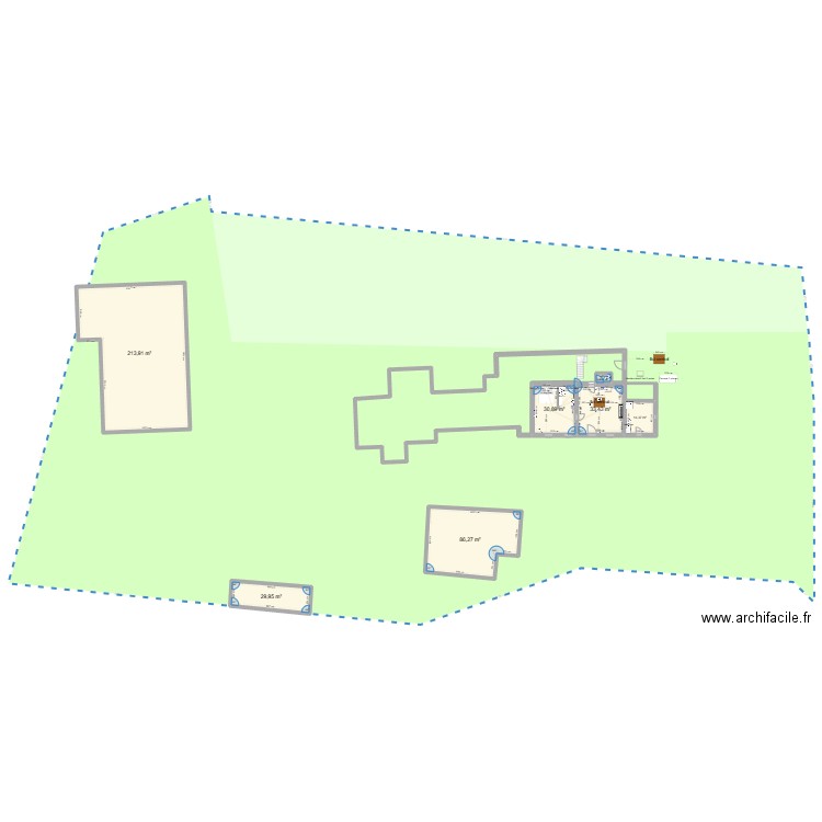 Cadastre Pascal2. Plan de 7 pièces et 411 m2