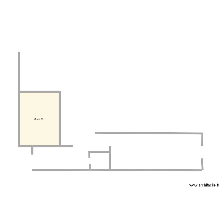 base oncle LL. Plan de 1 pièce et 6 m2