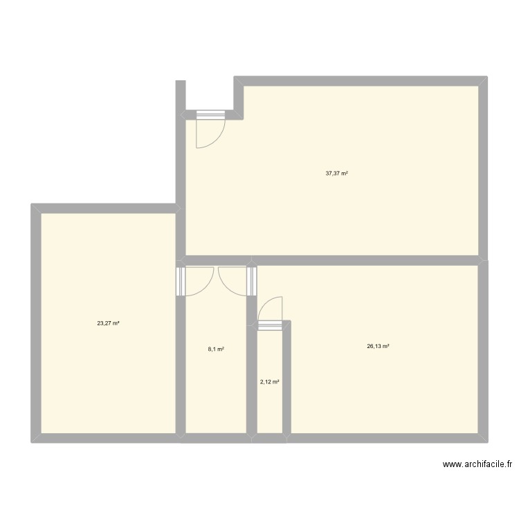 baltazar. Plan de 5 pièces et 97 m2