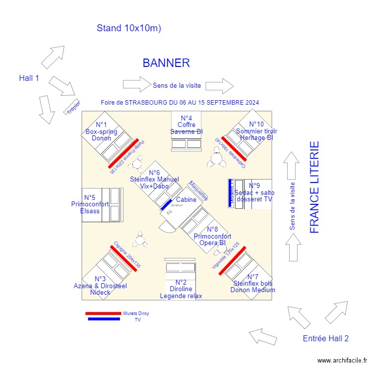 Foire de Strasbourg 2024. Plan de 1 pièce et 100 m2
