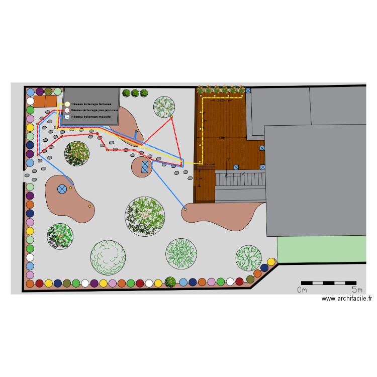 Réseau éclairage. Plan de 0 pièce et 0 m2