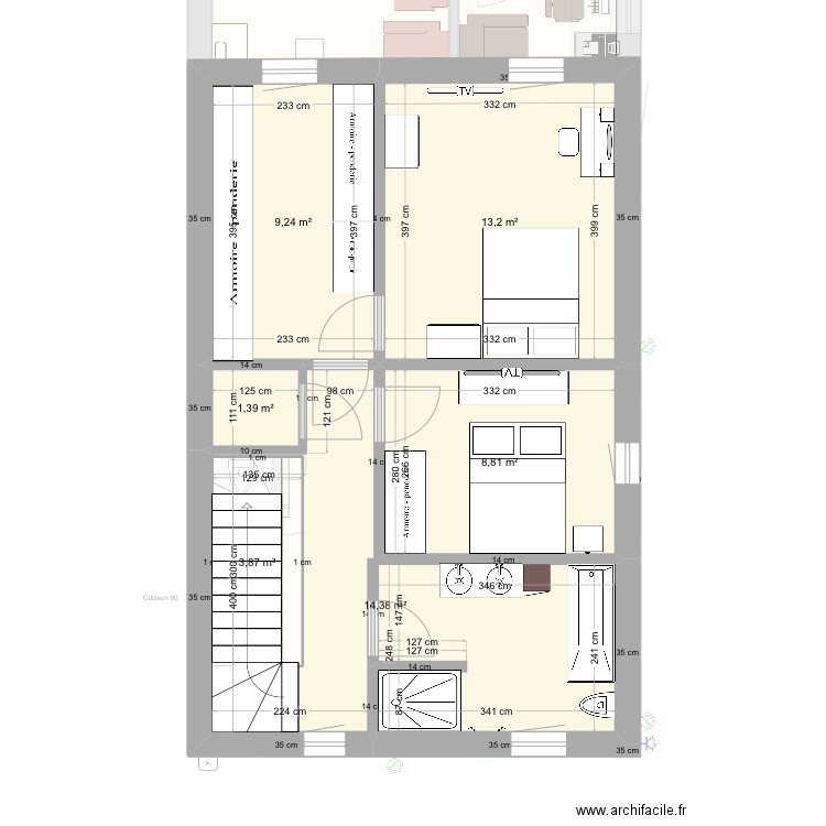 Vierge 1/12/24. Plan de 19 pièces et 164 m2