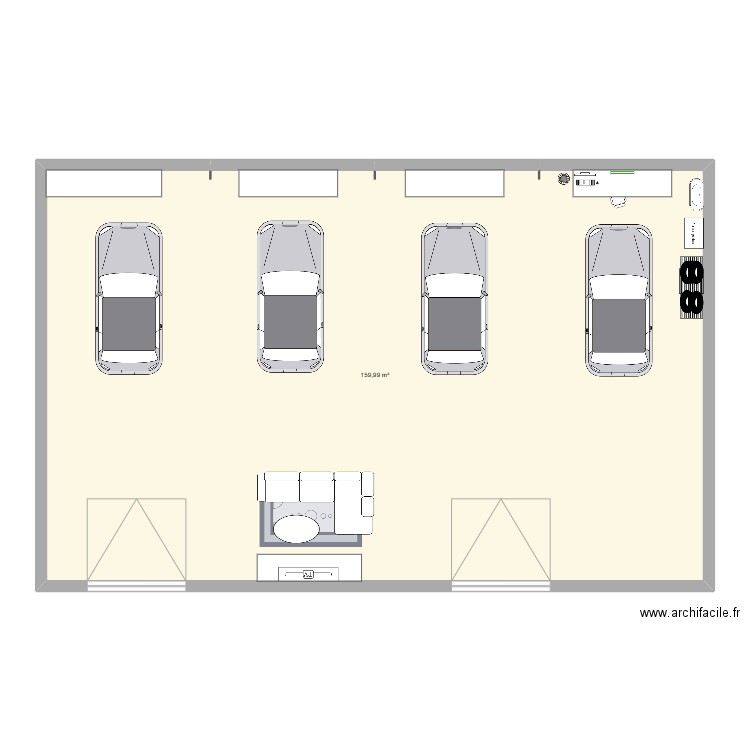 Garage La Mure 1. Plan de 1 pièce et 160 m2