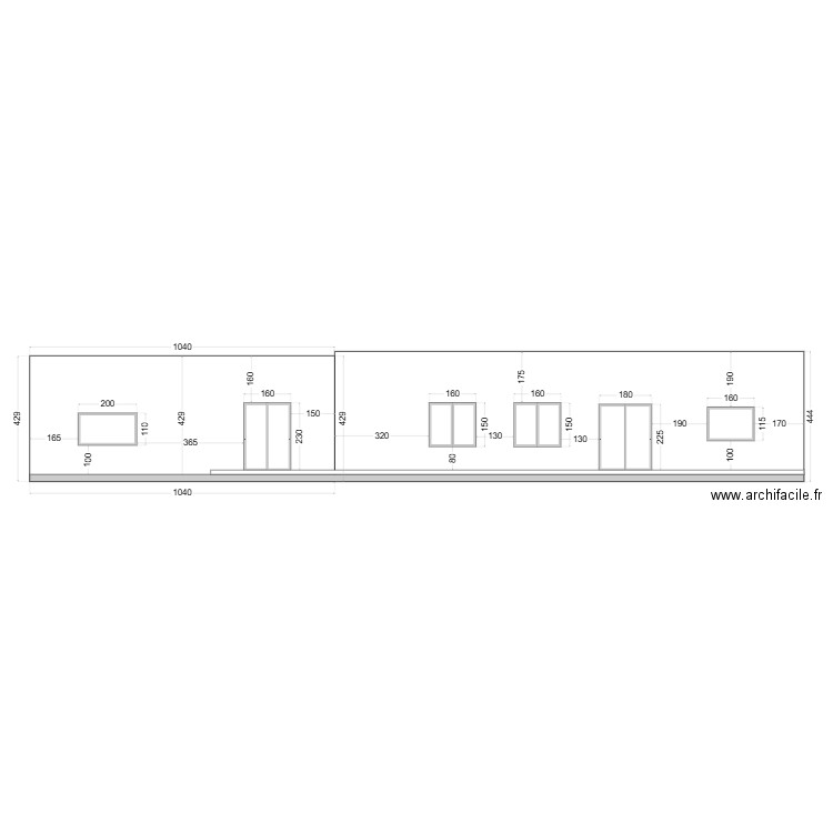 FACADE OUEST. Plan de 0 pièce et 0 m2