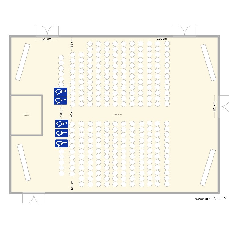 CTS POR. Plan de 2 pièces et 302 m2