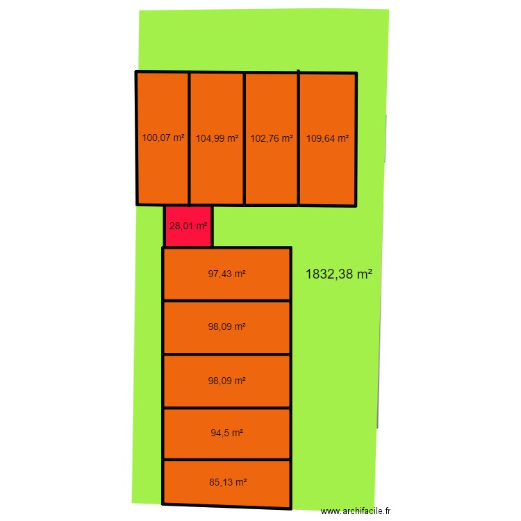 TERRE SAINTE . Plan de 29 pièces et 3312 m2