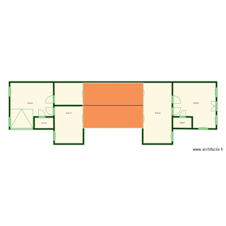 annexe_p. Plan de 6 pièces et 78 m2