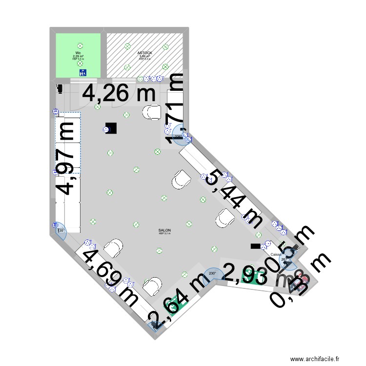 BENYS. Plan de 3 pièces et 48 m2