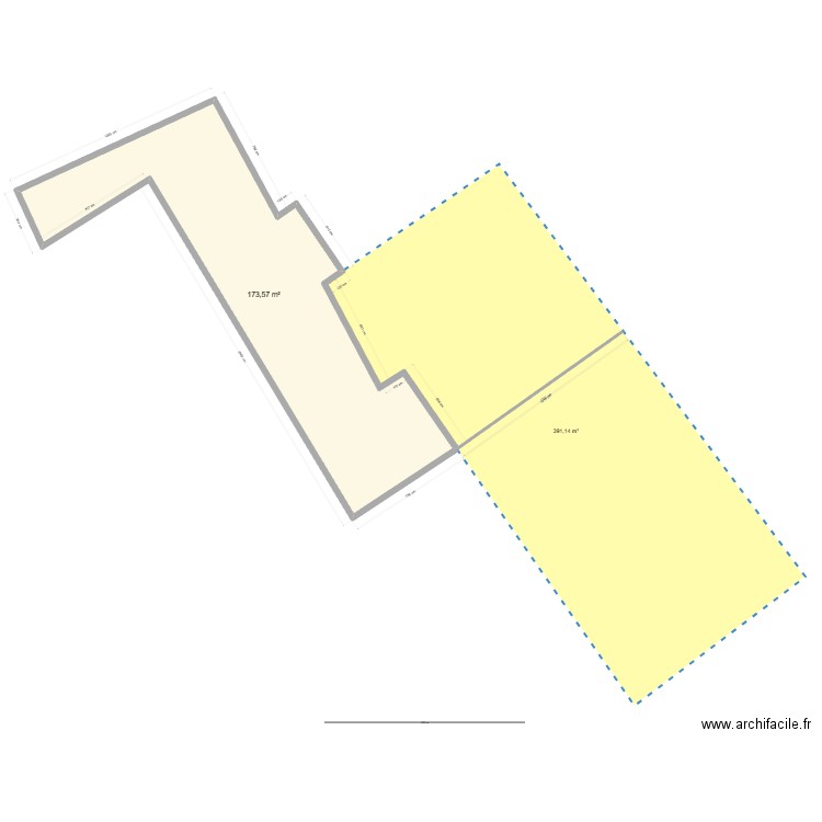 PLAN DU LOCAL. Plan de 1 pièce et 174 m2