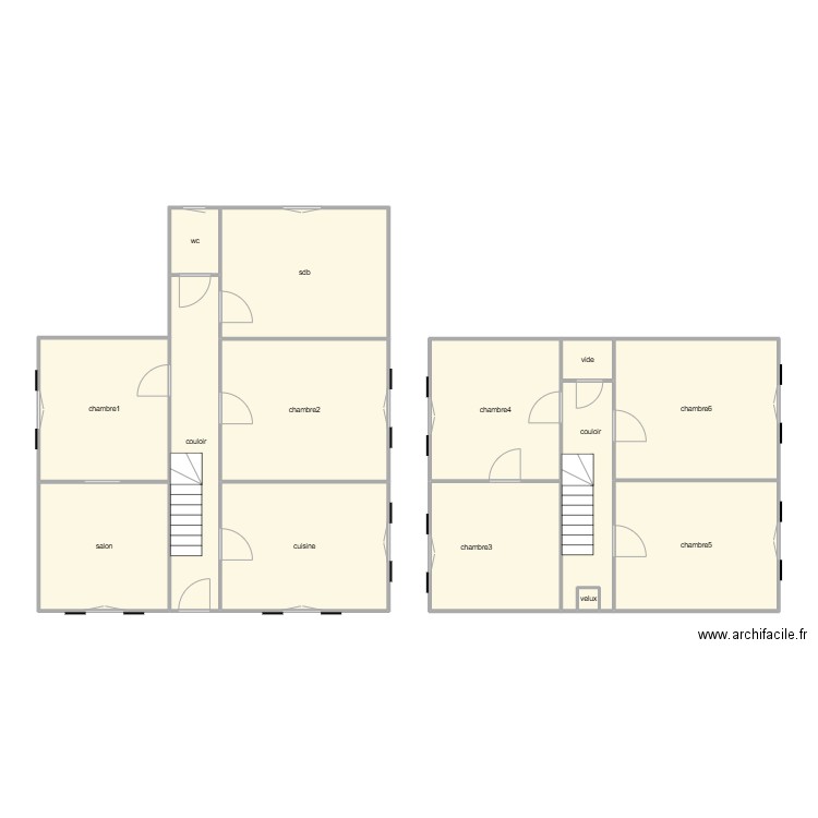 IURETIG_Isabelle. Plan de 14 pièces et 139 m2