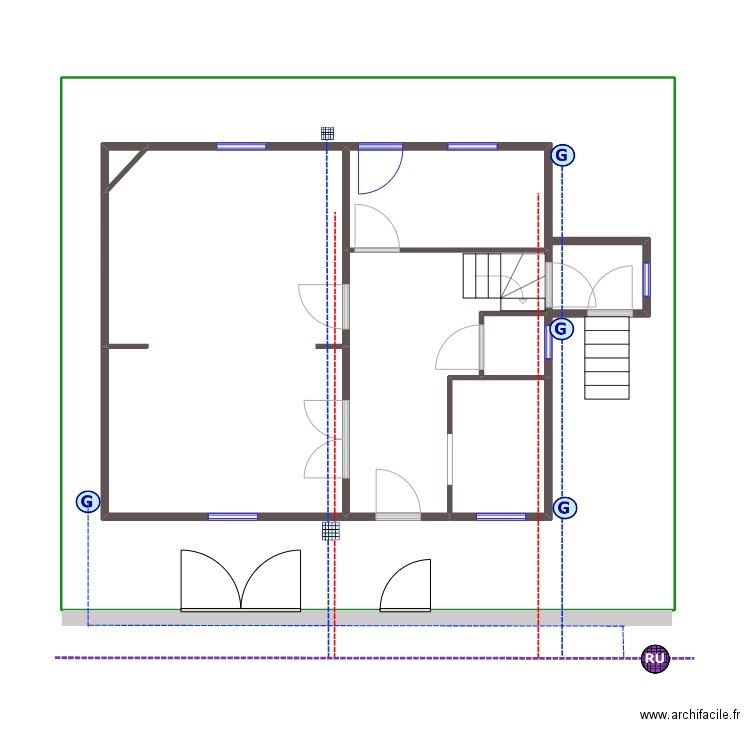 langlois. Plan de 24 pièces et 289 m2