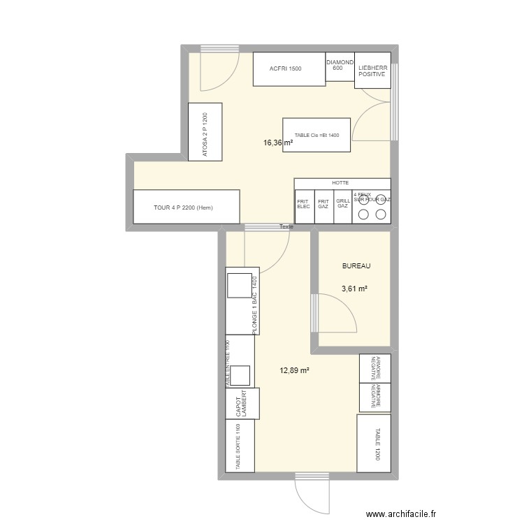 TENNIS CLUB ROUBAIX 1. Plan de 3 pièces et 33 m2