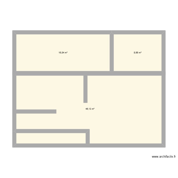 adri. Plan de 3 pièces et 72 m2