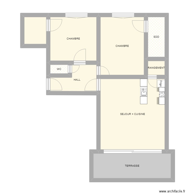 EDMOND 16. Plan de 9 pièces et 62 m2