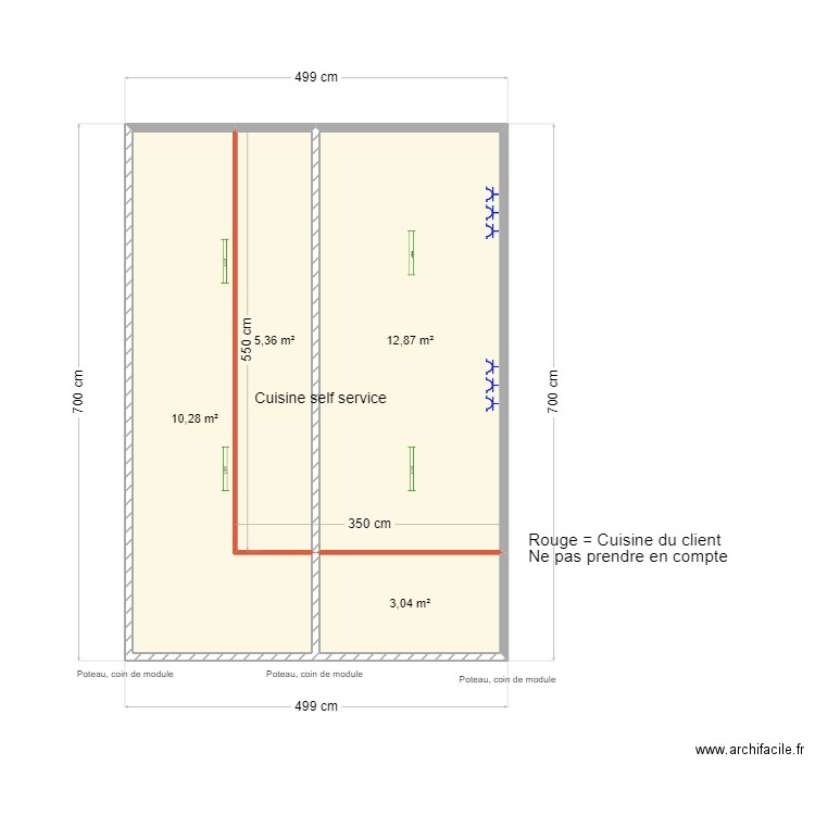 Cuisine DesignWithGenius srl. Plan de 4 pièces et 32 m2