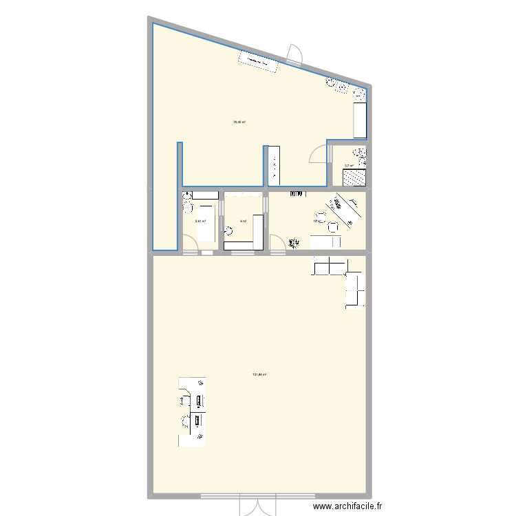 orthéor. Plan de 6 pièces et 233 m2