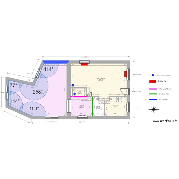 ML24010833. Plan de 21 pièces et 217 m2