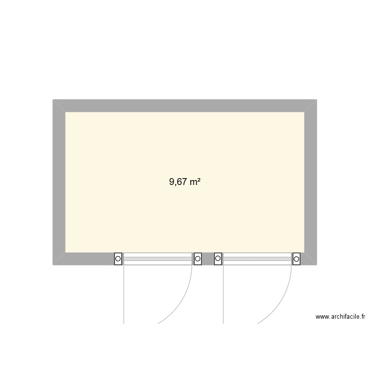 essai. Plan de 1 pièce et 10 m2