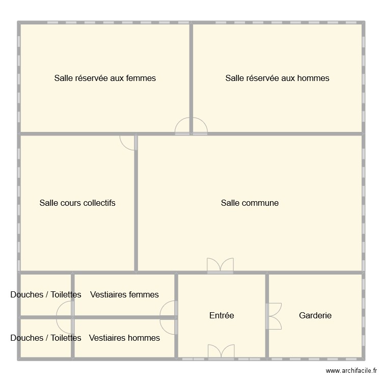 Salle de sport Vertuosport. Plan de 10 pièces et 316 m2