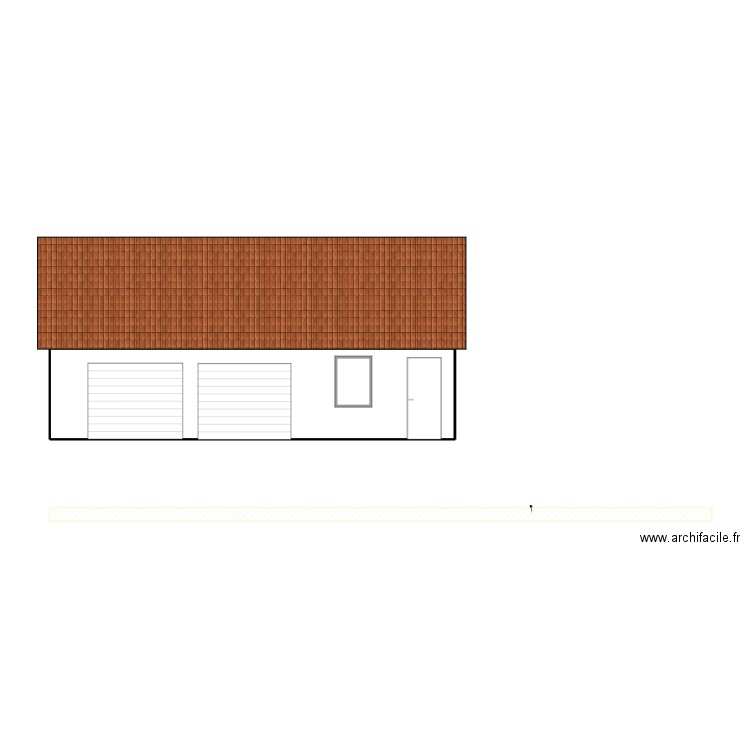 Garage Facade parking. Plan de 1 pièce et 25 m2