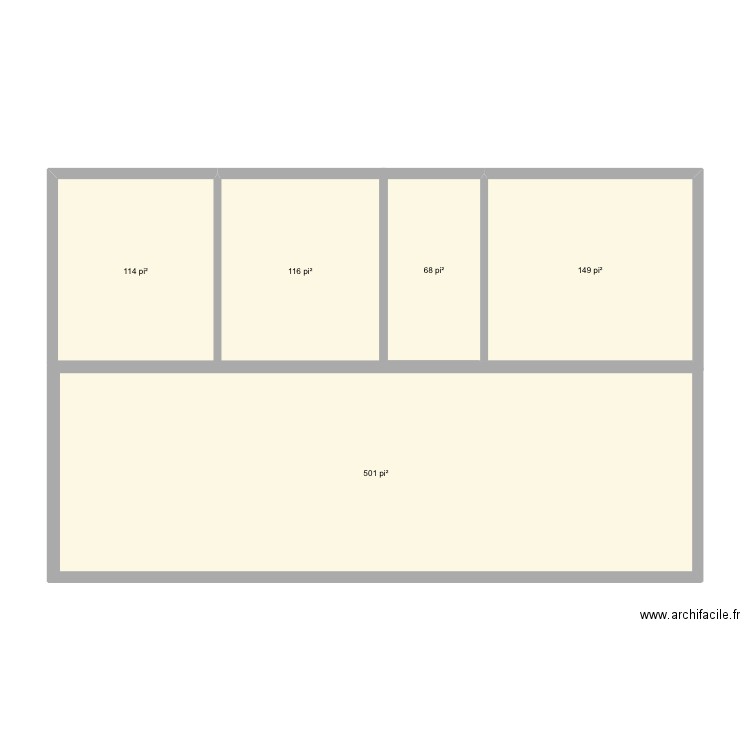 Maison 5445. Plan de 5 pièces et 88 m2