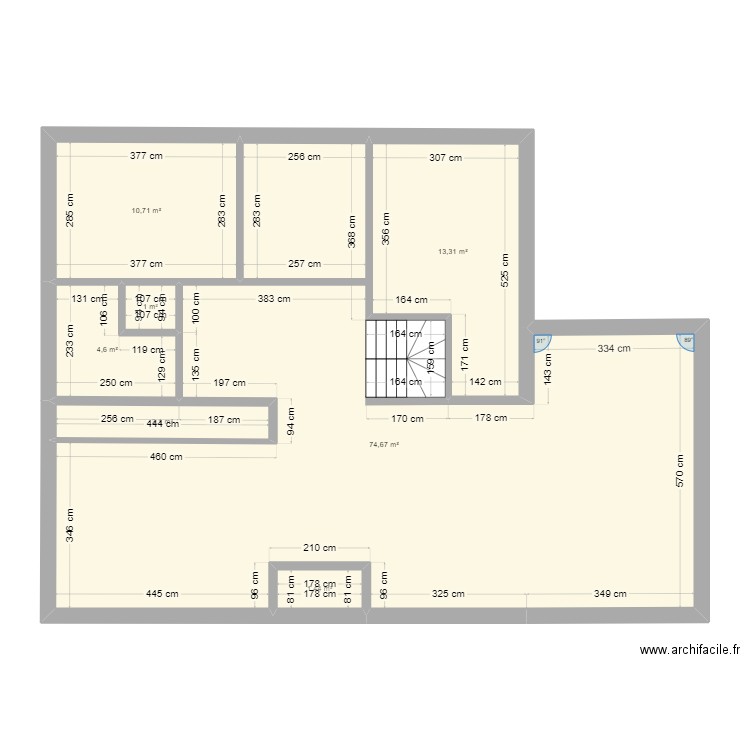 Maison 2. Plan de 7 pièces et 109 m2