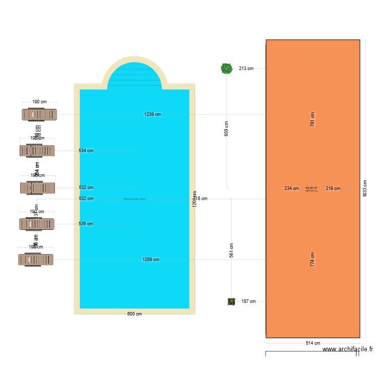 Nikola1. Plan de 1 pièce et 70 m2