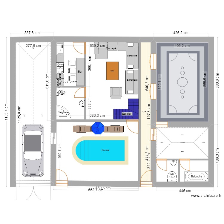 maison taourirt . Plan de 1 pièce et 9 m2