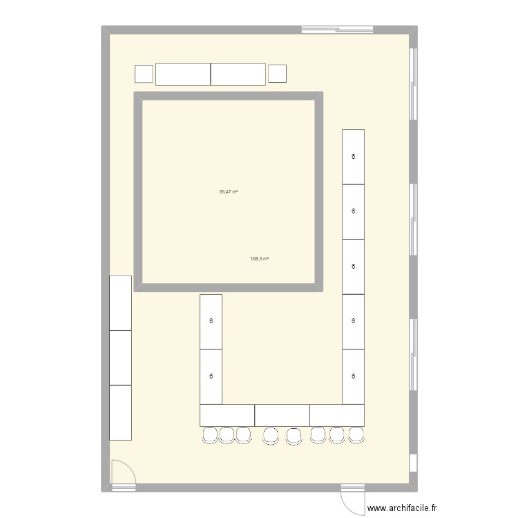 Mariage. Plan de 2 pièces et 185 m2