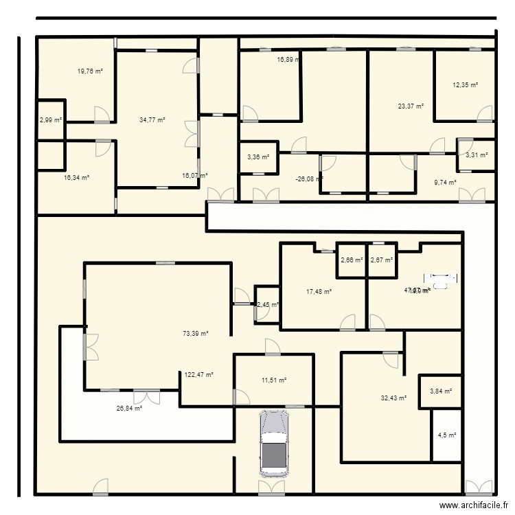 plan . Plan de 25 pièces et 542 m2