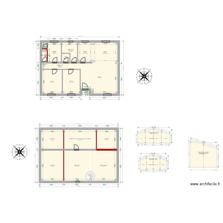 ML24007346 MERLIN Ustaritz. Plan de 17 pièces et 187 m2