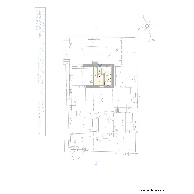 BAGIEU SDB RdC. Plan de 7 pièces et 16 m2