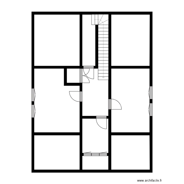 Bataillie. Plan de 29 pièces et 312 m2