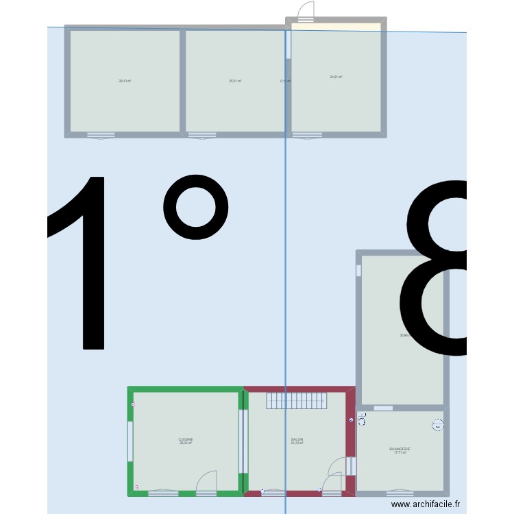 VMC 2. Plan de 8 pièces et 178 m2