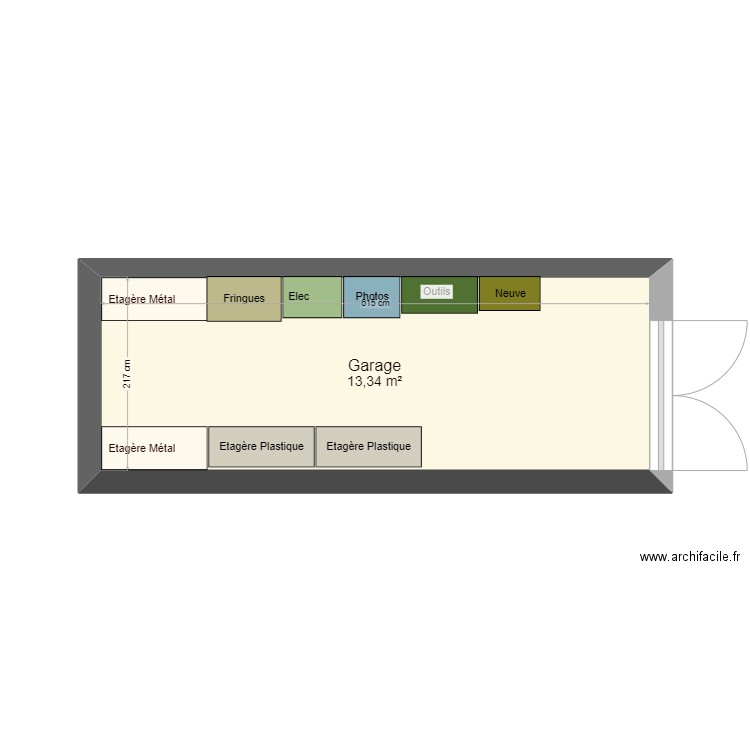 Garage_B3-499. Plan de 1 pièce et 13 m2