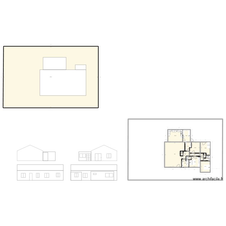 Plan demande 3 modification garage. Plan de 16 pièces et 766 m2