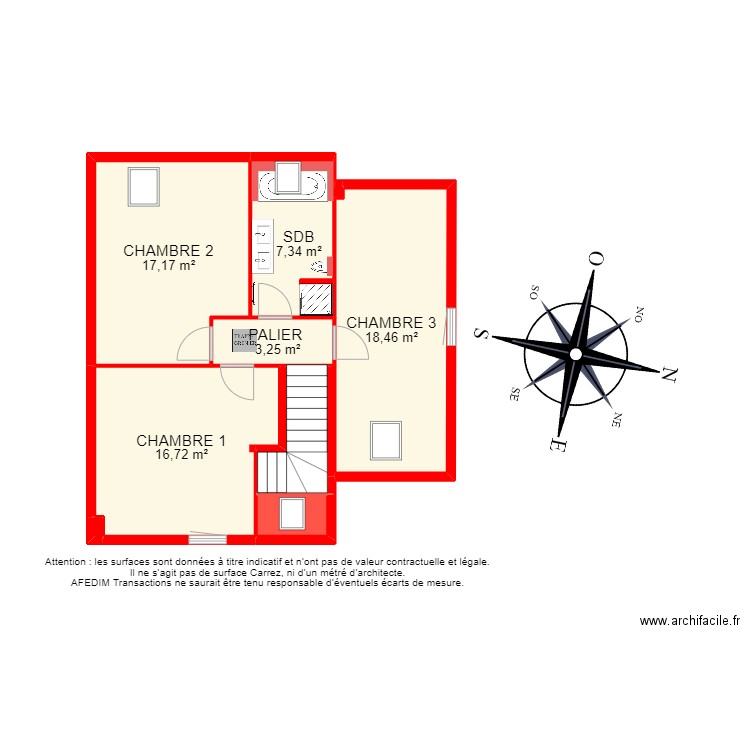 BI 22400 -. Plan de 24 pièces et 237 m2