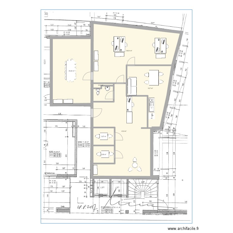 Brig - Nouvel aménagement 2. Plan de 7 pièces et 136 m2